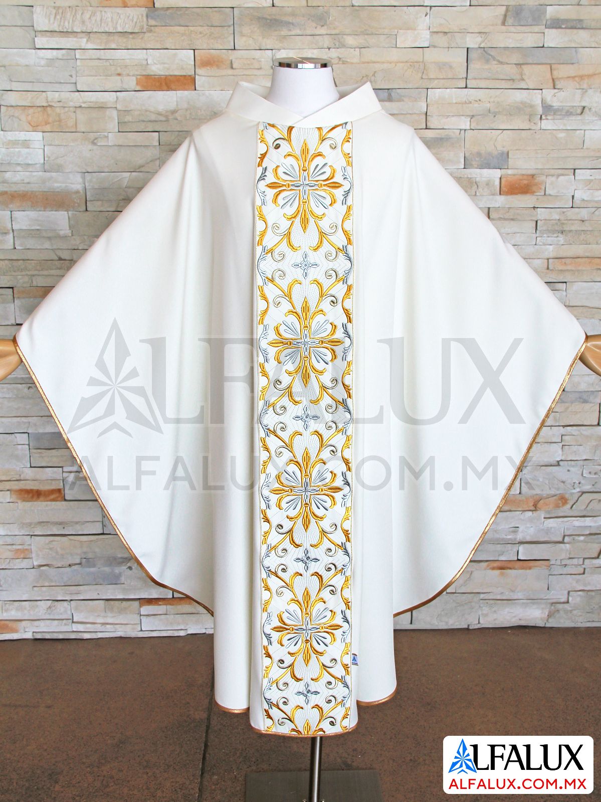 30 SAN MIGUEL Alfalux Casulla Blanco Central (1)